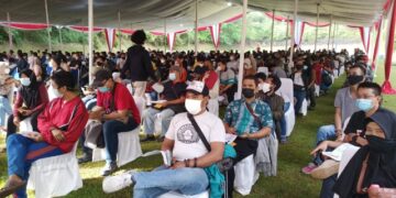 Ribuan Masyarakat Ikuti Vaksinasi Covid-19 di Polda Banten