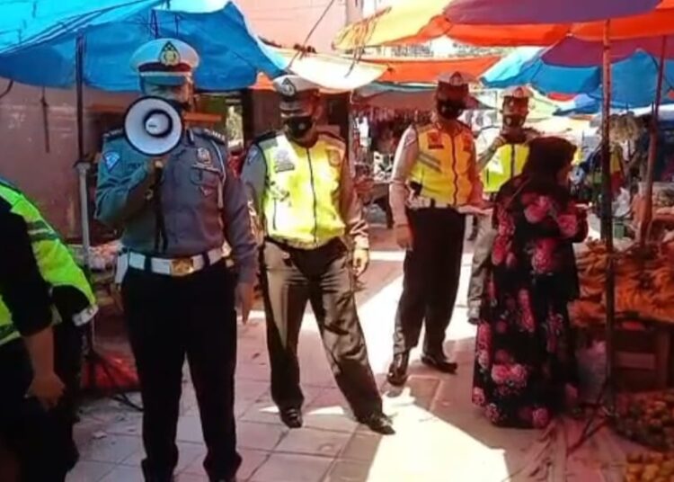 Kalantas Masuk Pasar di Kampar Himbau Patuhi Prokes