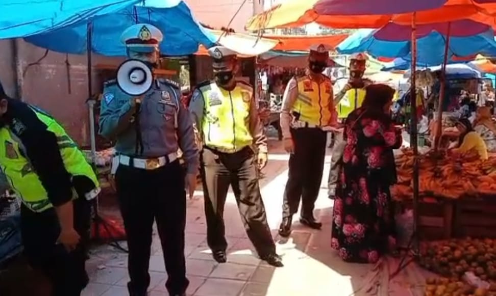 Kalantas Masuk Pasar di Kampar Himbau Patuhi Prokes