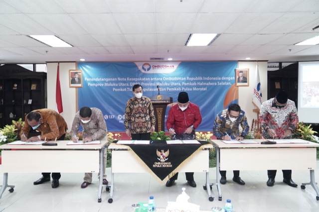 Ombudsman RI Tandatangani MoU dengan Pemerintah Daerah Maluku Utara
