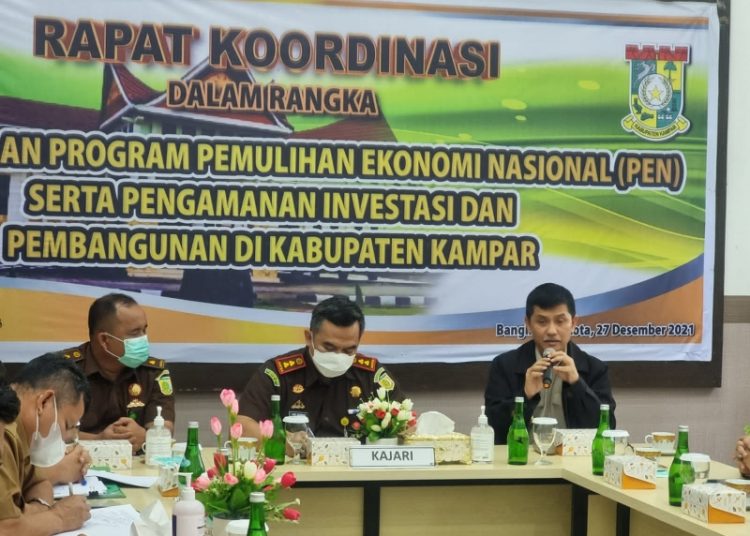 Kajari dan Kepala OPD Kampar Rakor Pemulihan Ekonomi Nasional