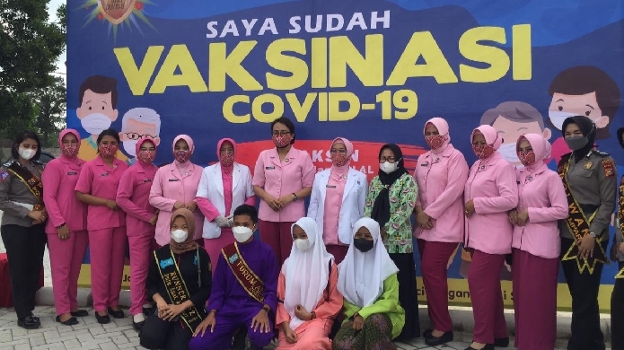 Forum Anak Kampar Ikuti Vaksinasi Massal se-Indonesia