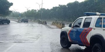 Ditlantas Polda Banten Amankan Aksi Unras Mahasiswa