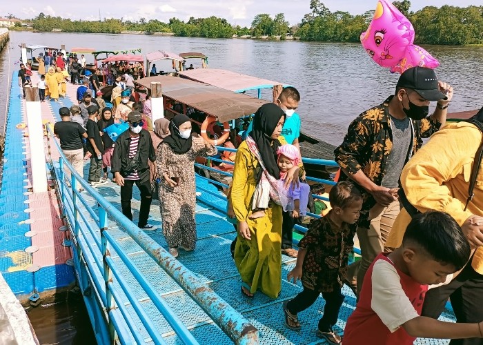 Pengunjung Wisata di Siak Membludak Selama Idul Fitri