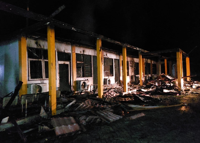 Puskesmas Tapung Hilir Terbakar