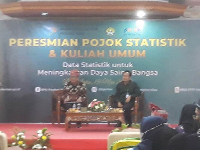 Kepala BPS RI Resmikan Pojok Statistik UNRI