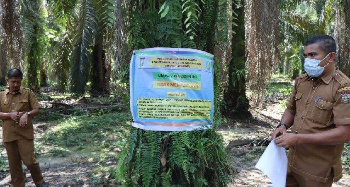 Pemda Kampar Segel PT. Johan Sentosa