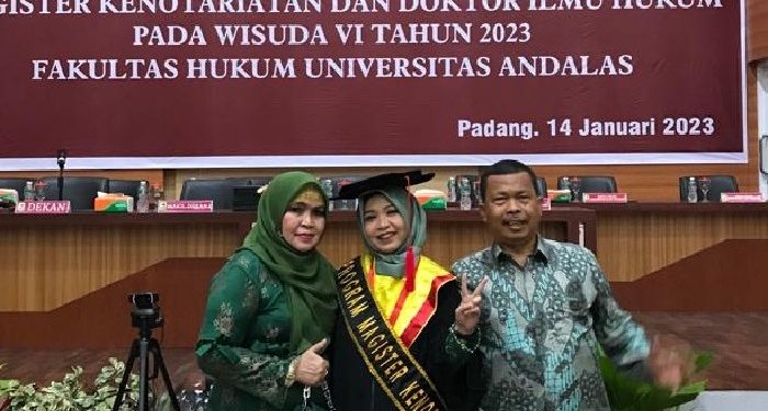 Umul Sa'adah Masnur Raih Gelar Magister Kenotariatan Unand Padang
