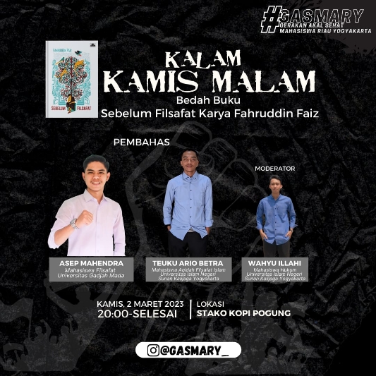 GASMARY Bedah Buku Sebelum Filsafat
