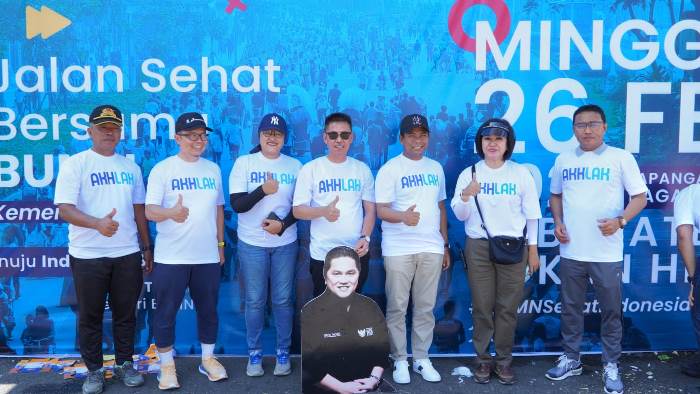 Bupati Rohil Lepas Jalan Sehat Bersama BUMN