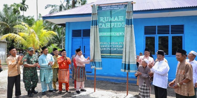 Warga Sabak Auh Siak Miliki Rumah Tahfiz Roudlotul Quran