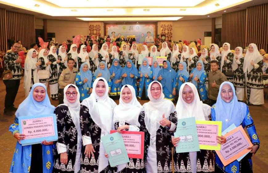 TP PKK Siak Borong Juara pada HKG ke-51 Provinsi Riau