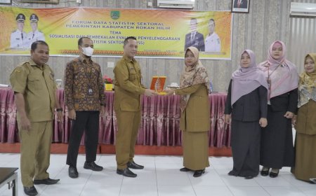 Diskominfotiks Rohil Sosialisasi Forum Data Statistik Sektoral