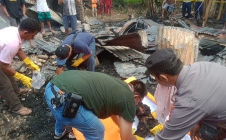 Warga Tapung Tewas Terpanggang Tertimbun  Batu Bata 