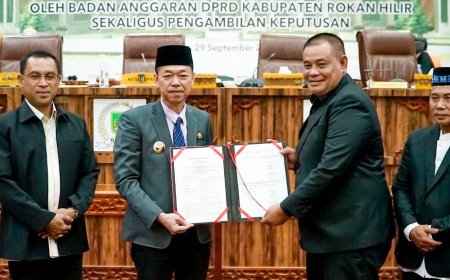 DPRD Sahkan APBD-P Kabupaten Rohil Disahkan Sebesar Rp2,4 Triliun