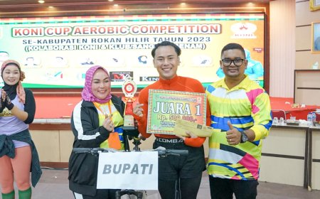 Dibuka Bupati, Ratusan Peserta Ikuti Koni Cup Aerobic Kompetition se-Kabupaten Rohil