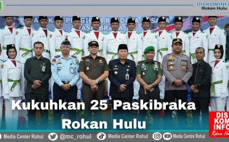 25 Paskibraka Rokan Hulu Dikukuhkan