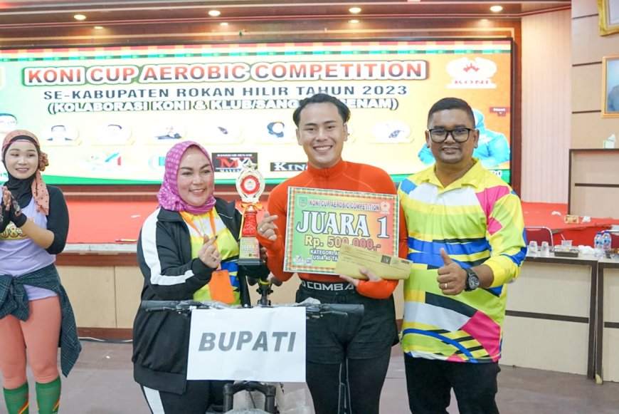 Dibuka Bupati, Ratusan Peserta Ikuti Koni Cup Aerobic Kompetition se-Kabupaten Rohil