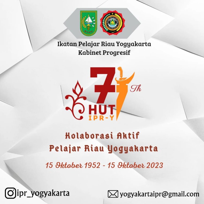 Ikatan Pelajar Riau Yogyakarta Berusia 71 Tahun