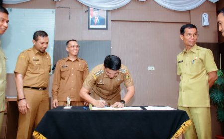 Enam Camat di Lingkungan Pemda Kampar Serah Terima Jabatan