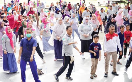 Hambali Buka Car Free Day dan Pemeriksaan Kesehatan Pada Hari Kesehatan Nasional