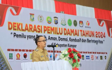 Pj. Bupati Firdaus Ajak Masyarakat Ciptakan Suasana Kondusif Untuk Pemilu 2024 Damai 2024 Di Kampar