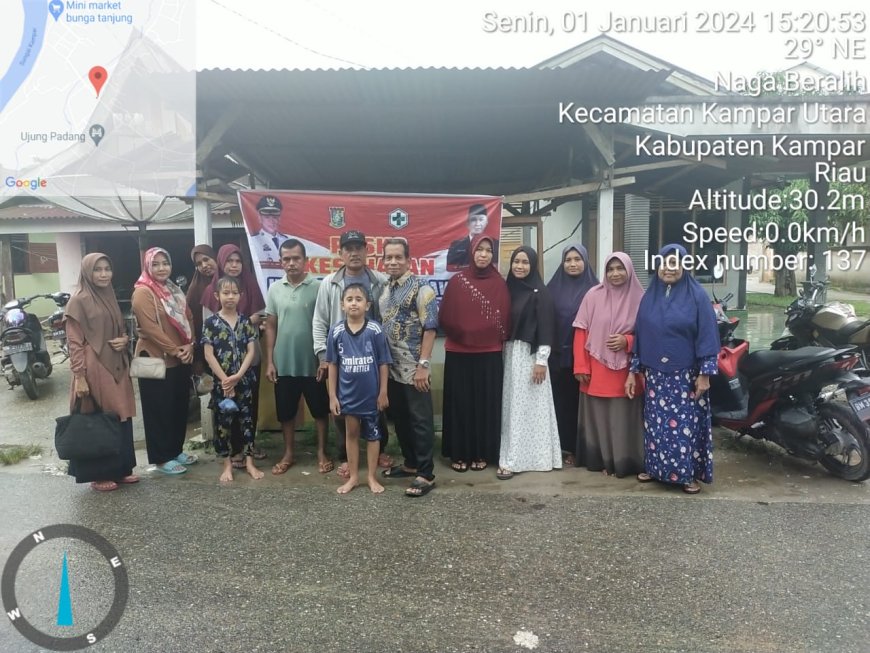 Puskesmas Kampar Utara dan Pemdes Nagaberalih Dirikan Posko Kesehatan Dampak Banjir