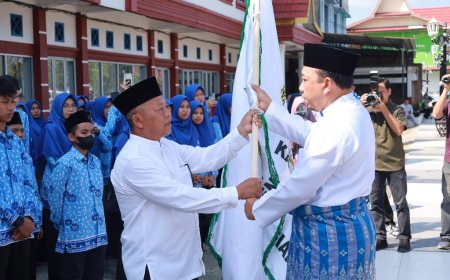 Wabup  Husni Merza Lepas Kafilah Siak Ikut Sembilan Cabang Lomba MTQ Riau XLII