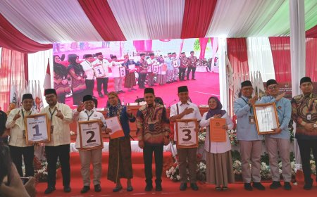 KPU Tetapkan Nomor Urut Empat Paslon Bupati Kampar