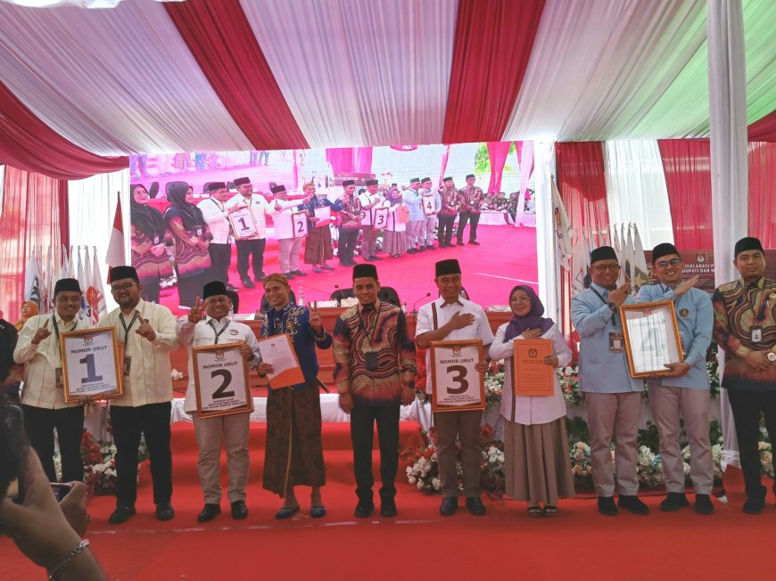 KPU Tetapkan Nomor Urut Empat Paslon Bupati Kampar