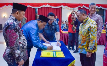 Pemda Kampar Teken Kesepakatan Bersama Hasil Studi Pelamparan Blok Bentu