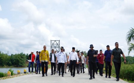Penjabat Gubernur Riau Tinjau Pembangunan Jalan dan Jembatan di Salo