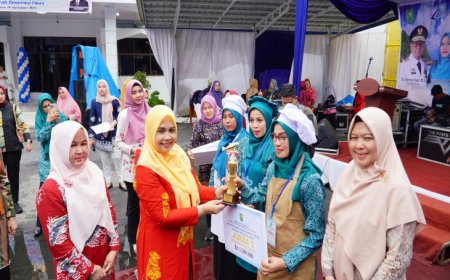 Tim PKK Kabupaten Kampar Raih Juara 3 Lomba Masak Serba Ikan Kategori Menu Balita