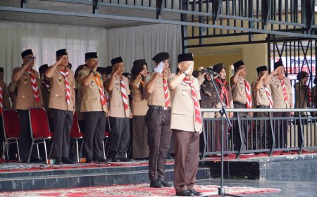 Penjabat Bupati Kampar Jadi Pembina Apel Peringatan Hari Pramuka Ke-63