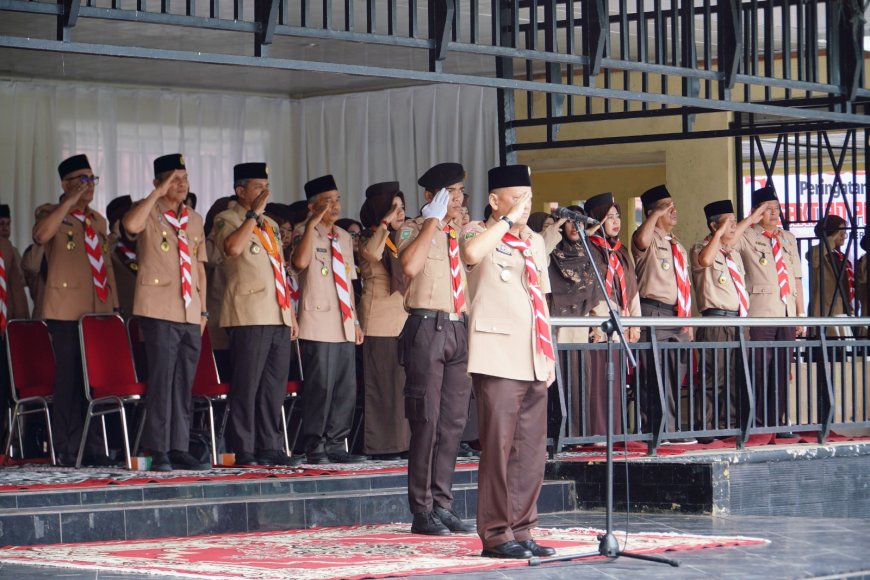 Penjabat Bupati Kampar Jadi Pembina Apel Peringatan Hari Pramuka Ke-63
