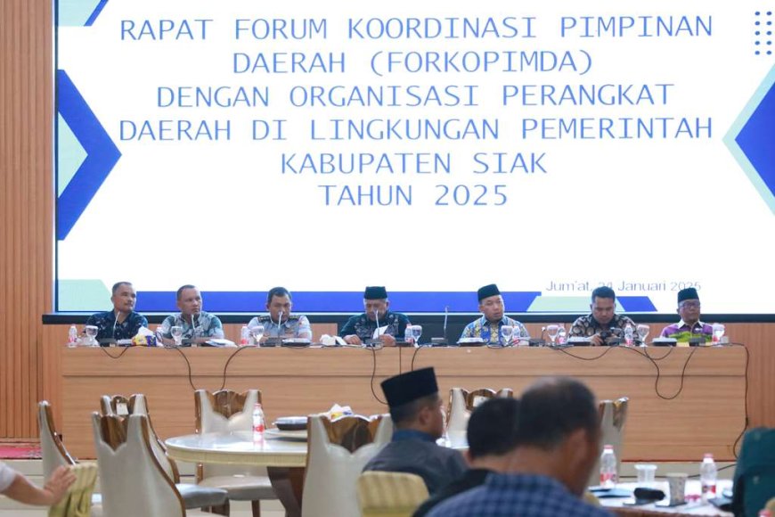Pemkab Siak Rakor Bersama Forkopimda Bahas Tentang Banjir