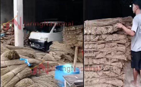 Habis Rumah Terbakar, Usaha Sapu Lidi Sutarji Diekspor ke Mancanegara