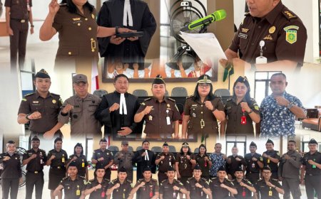 Bambang Heripurwanto Lantik Sesca Taberima Sebagai  Kasi Datun Kejari SBB Maluku