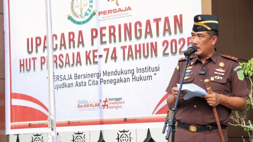 Kajati Maluku Agoes SP Jadi Inspektur Upacara HUT Persaja ke-74