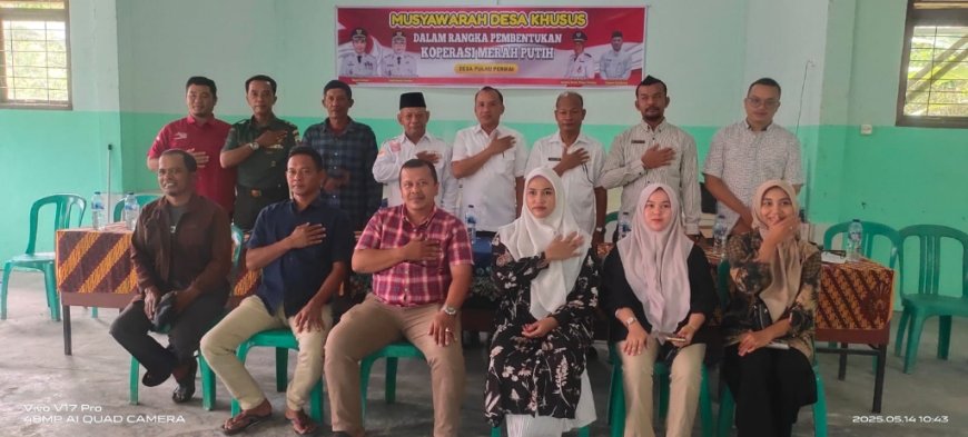 Zul Andri Terpilih Sebagai Ketua Kopdes Merah Putih Desa Pulau Permai Tambang