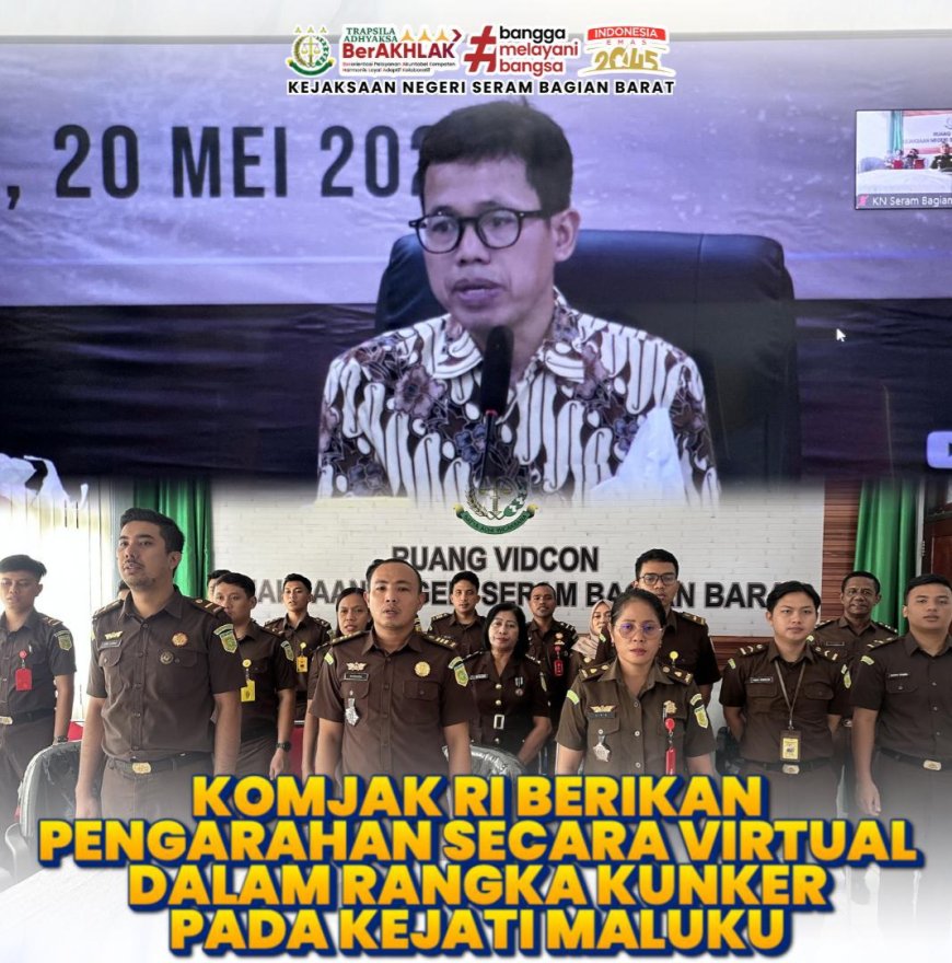 Para Kasi Kejaksaan Negeri SBB Ikuti Pengarahan Ketua Komisi Kejaksaan RI secara Virtual