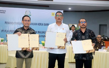 Kajati dan PT. PLN  Maluku Bersama Kejagung Teken Nota Kesepahaman Secara Virtual