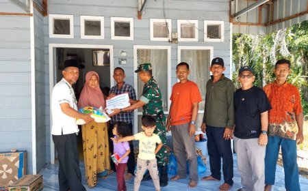 Kepenghuluan Bagan Punak Meranti Beri Bantuan Sembako Untuk Korban Kebakaran