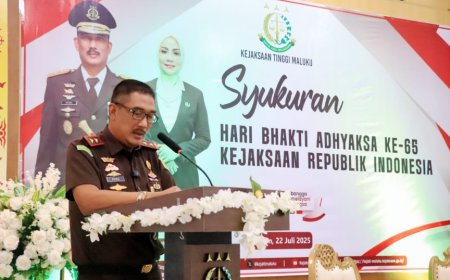 Kajati Maluku dan Jajaran Gelar Syukuran Hari Bhakti Adhyaksa Se-Wilayah Maluku 