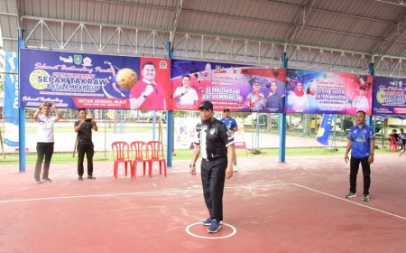 Sambut  Hari Jadi Bengkalis Ke-513, Bupati Buka Open Turnamen Sepak Takraw Batu Ampar Cup