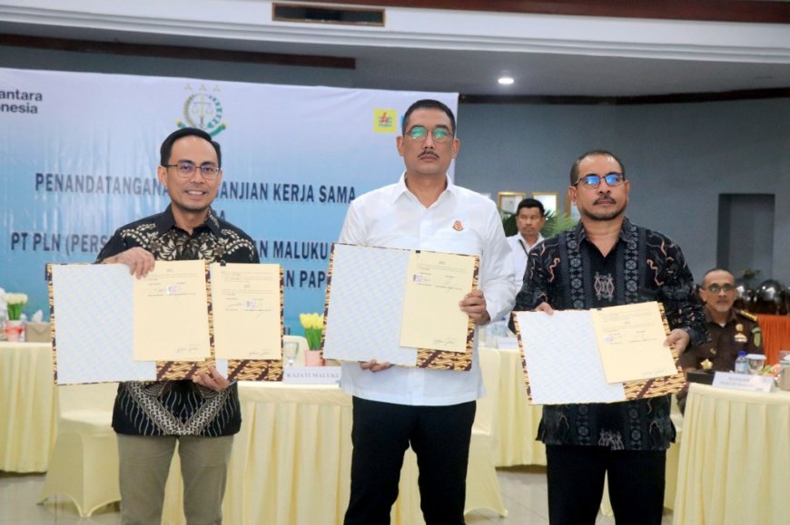 Kajati dan PT. PLN Maluku Bersama Kejagung Teken Nota Kesepahaman Secara Virtual