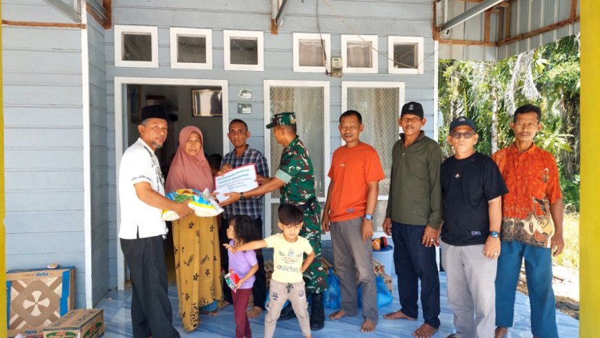 Kepenghuluan Bagan Punak Meranti Beri Bantuan Sembako Untuk Korban Kebakaran