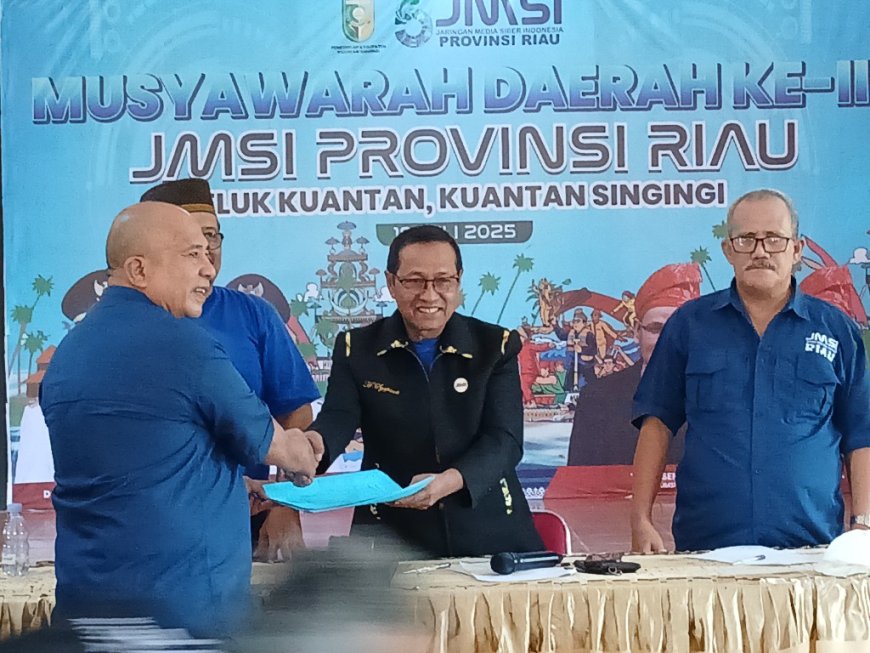 Dheni Kurnia Terpilih Aklamasi Jabat Lagi Sebagai Ketua JMSI Riau