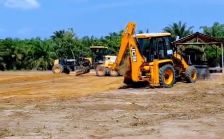 PT PHR Bantu Kepenghuluan Bangko Jaya Buat Lapangan Bola dan Taman Desa Sambut HUT RI ke-80