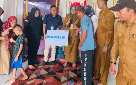 Dinas PMD, APDESI dan PPDI dan BPJS Rohil Berkolaborasi Salurkan Santunan JKM